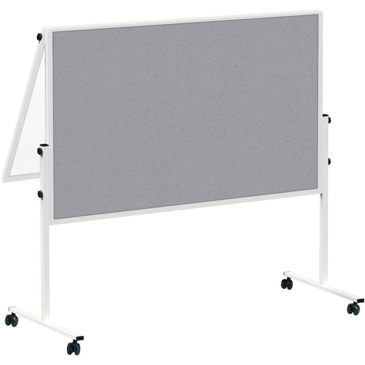 MAUL Multifunktionstafel MAULsolid 120 x 150 cm (B x H) Stahl Material der Pinnfläche: Filz grau, weiß