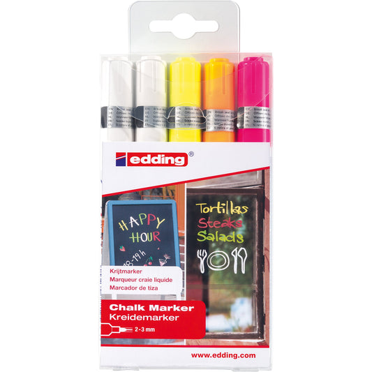 edding Kreidemarker 4095 2-3mm farbig sortiert 5 St./Pack.