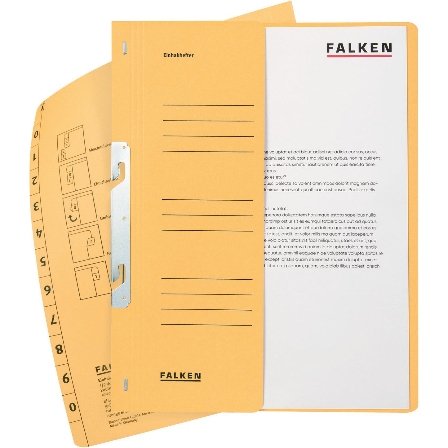Falken Einhakhefter DIN A4 250g/m² Manilakarton chamois