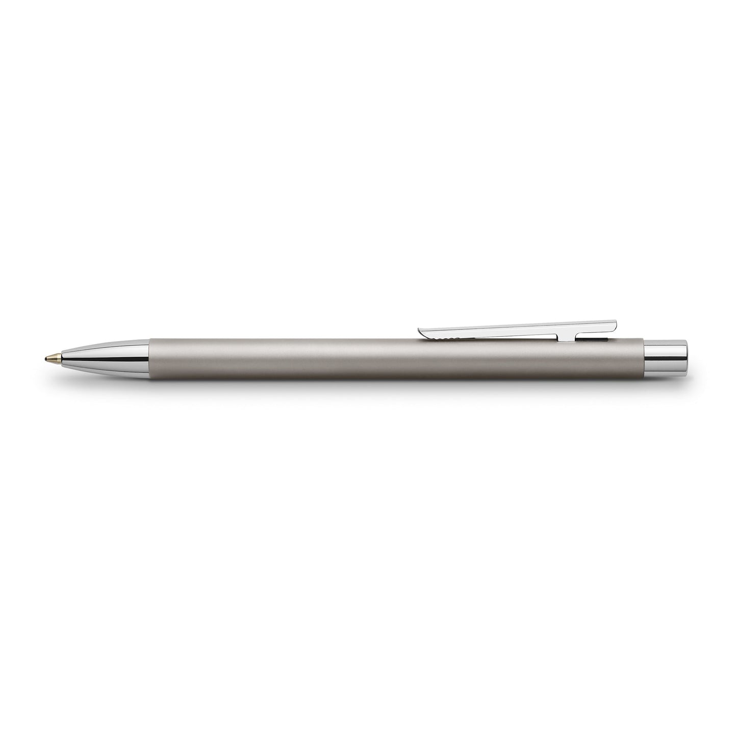 Faber-Castell Kugelschreiber NEO Slim 0,8mm schwarz Mine auswechselbar dokumentenecht Schaftfarbe: edelstahl
