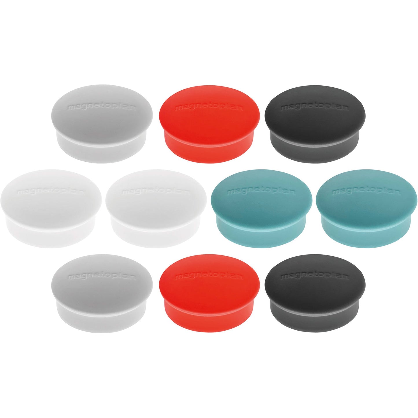 magnetoplan® Magnet Discofix Mini 19 x 7 mm (Ø x H) 19mm 0,1kg Ferrit farbig sortiert 10 St./Pack.