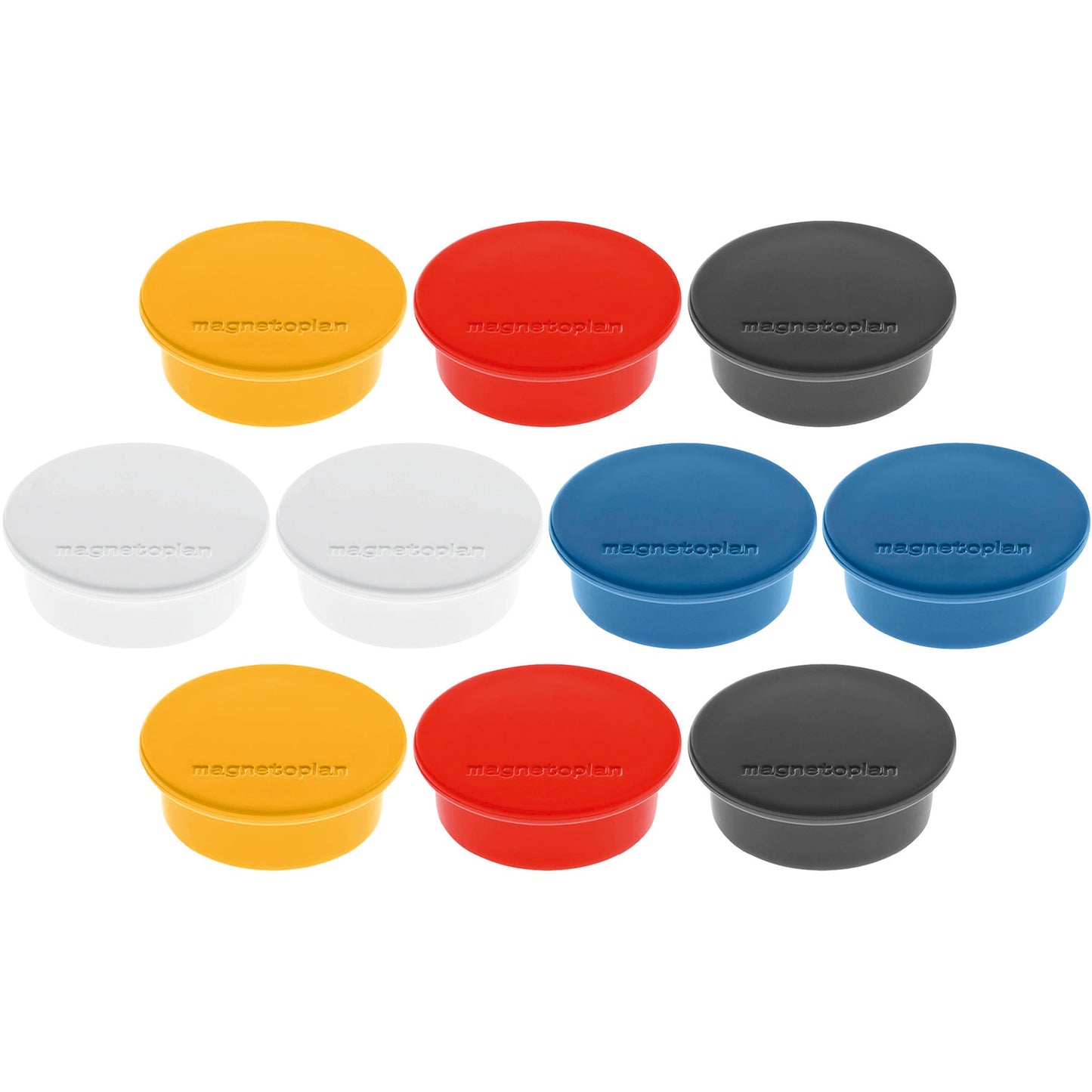 magnetoplan® Magnet Discofix Color 40 x 13 mm (Ø x H) 40mm 2,2kg Ferrit farbig sortiert 10 St./Pack.