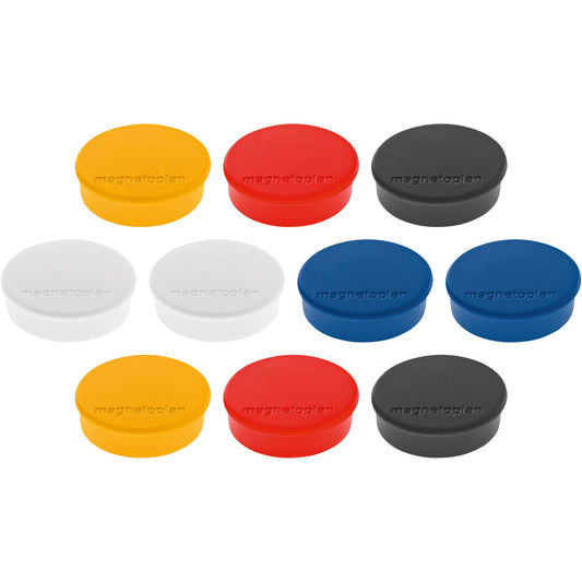 magnetoplan® Magnet Discofix Hobby 24 x 8 mm (Ø x H) 24mm 0,3kg Ferrit farbig sortiert 10 St./Pack.