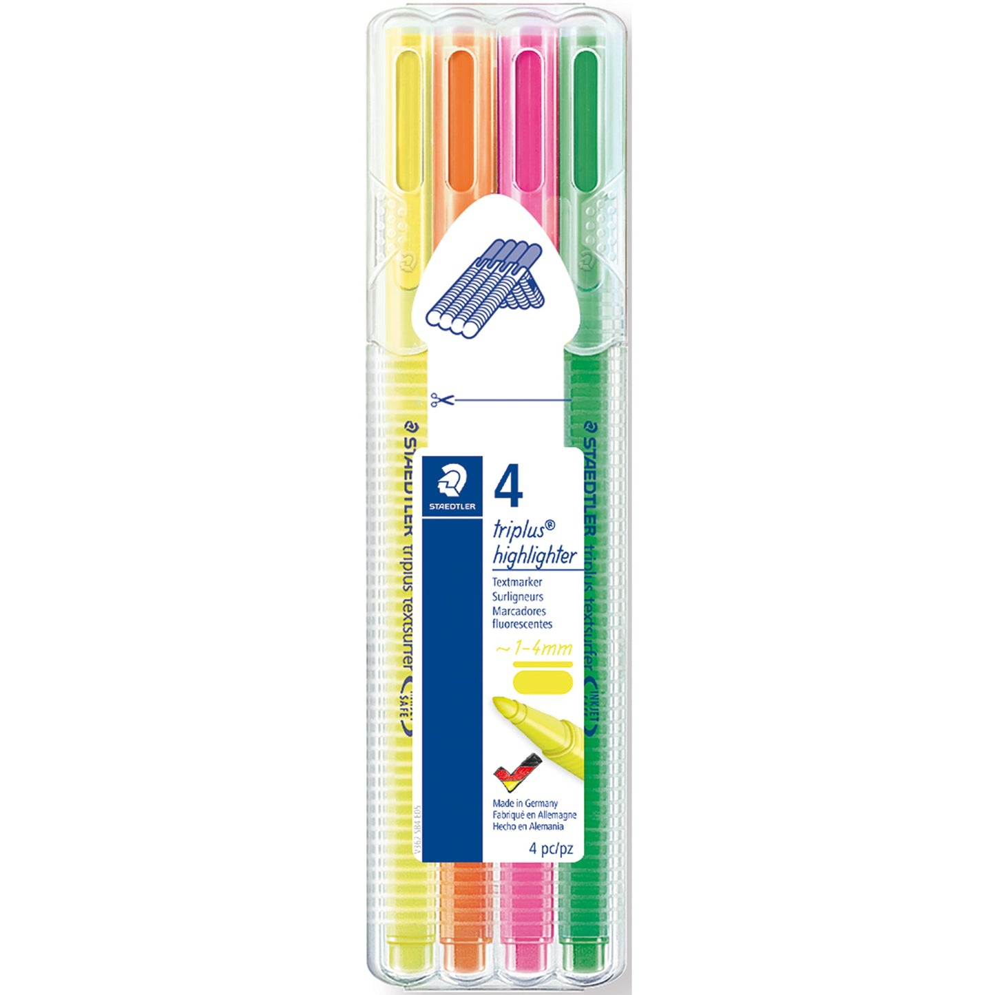 STAEDTLER® Textmarker triplus® textsurfer® 362 1-4mm farbig sortiert Rundspitze 4 St./Pack.