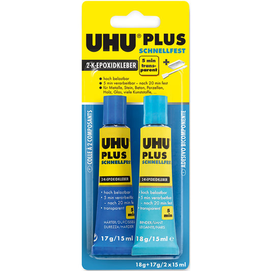 UHU® Zweikomponentenkleber PLUS SCHNELLFEST 20min 35g