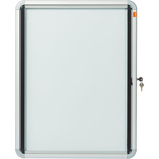Nobo® Schaukasten Premium Plus Innenbereich 66,7 x 49,3 x 4,3 cm (B x H x T) 4 x DIN A4 mit Schloss Aluminium silber