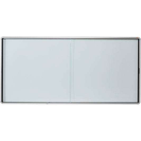 Nobo® Schaukasten Innenbereich 199 x 96,7 x 6,3 cm (B x H x T) 27 x DIN A4 mit Schloss Aluminium silber