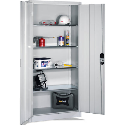 C+P Werkzeugschrank Serie 89 930 x 1.950 x 400 mm (B x H x T) Stahl, lackiert Farbe der Front: lichtgrau Farbe des Korpus: lichtgrau