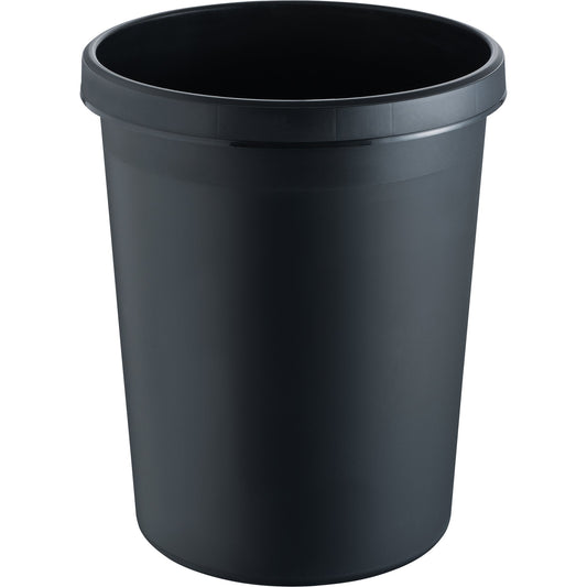helit Papierkorb the german 39 x 48 cm (Ø x H) Polyethylen Farbe: schwarz 1 Sortierfach