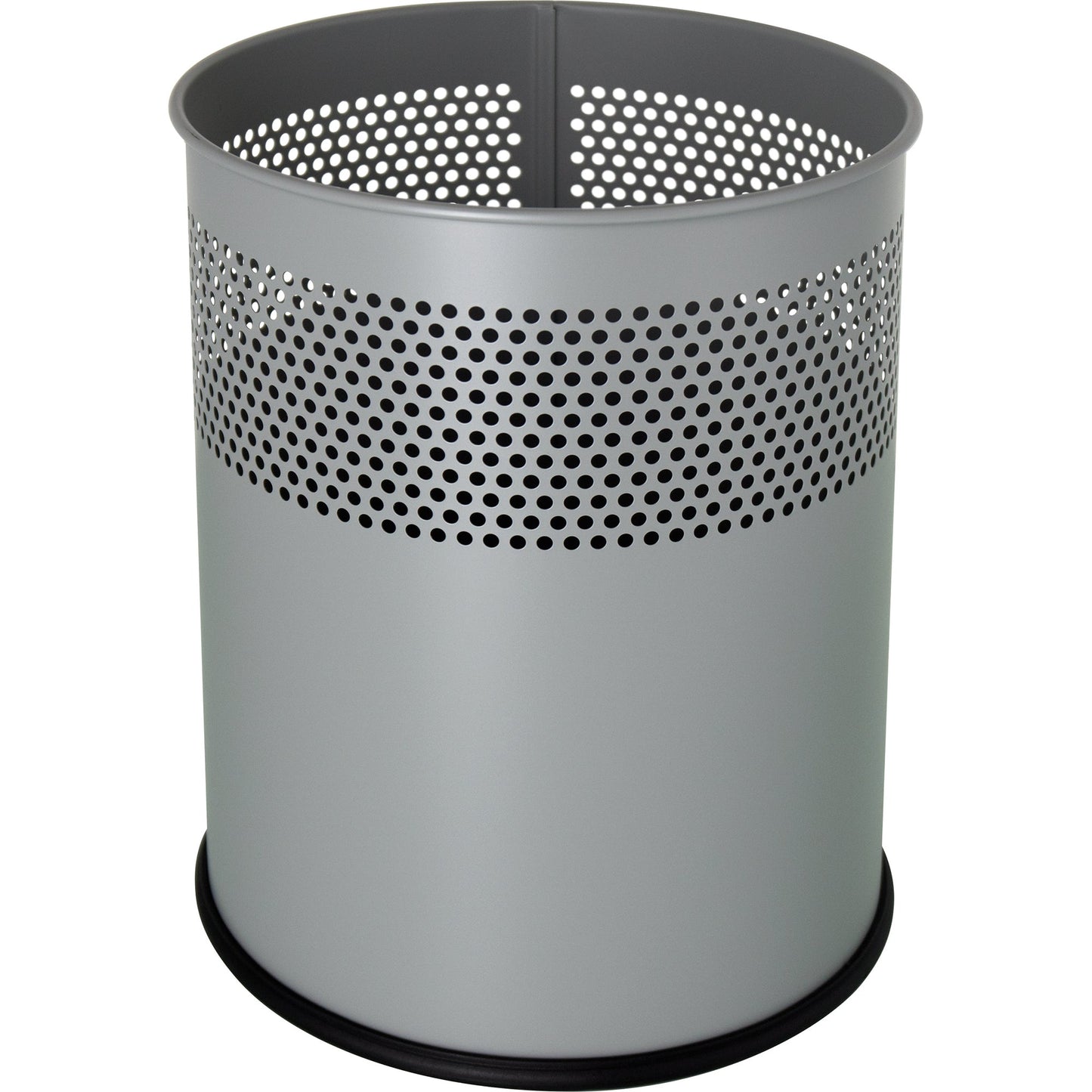 helit Papierkorb the dot 25,7 x 32,1 cm (Ø x H) Metall Farbe: silber 1 Sortierfach