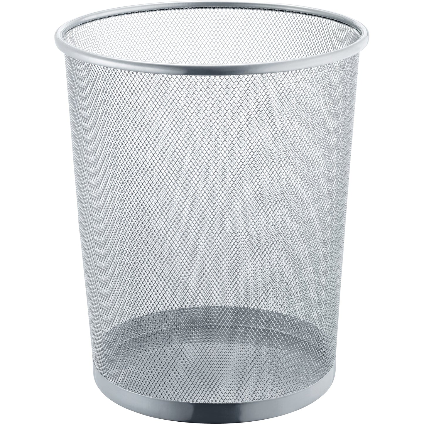 helit Papierkorb the circle network 26,7 x 28 cm (Ø x H) Metall Farbe: silber 1 Sortierfach