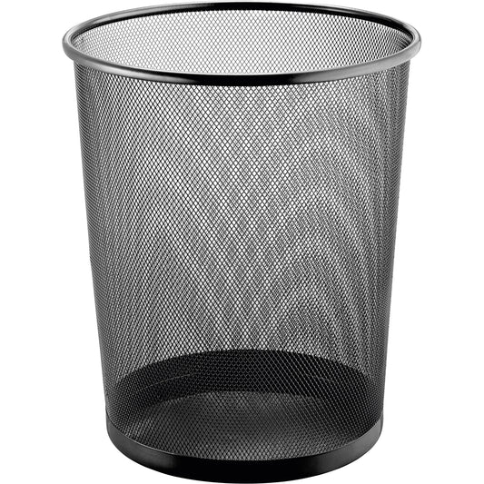 helit Papierkorb the circle network 26,7 x 28 cm (Ø x H) Metall Farbe: schwarz 1 Sortierfach