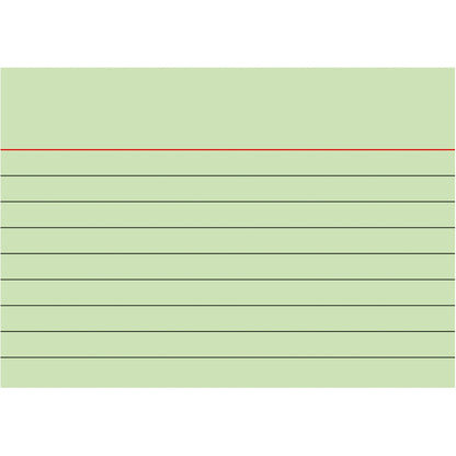 BRUNNEN Karteikarte DIN A7 quer liniert grün 100 St./Pack.