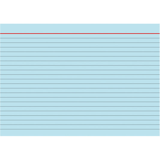 BRUNNEN Karteikarte DIN A5 quer liniert blau 100 St./Pack.