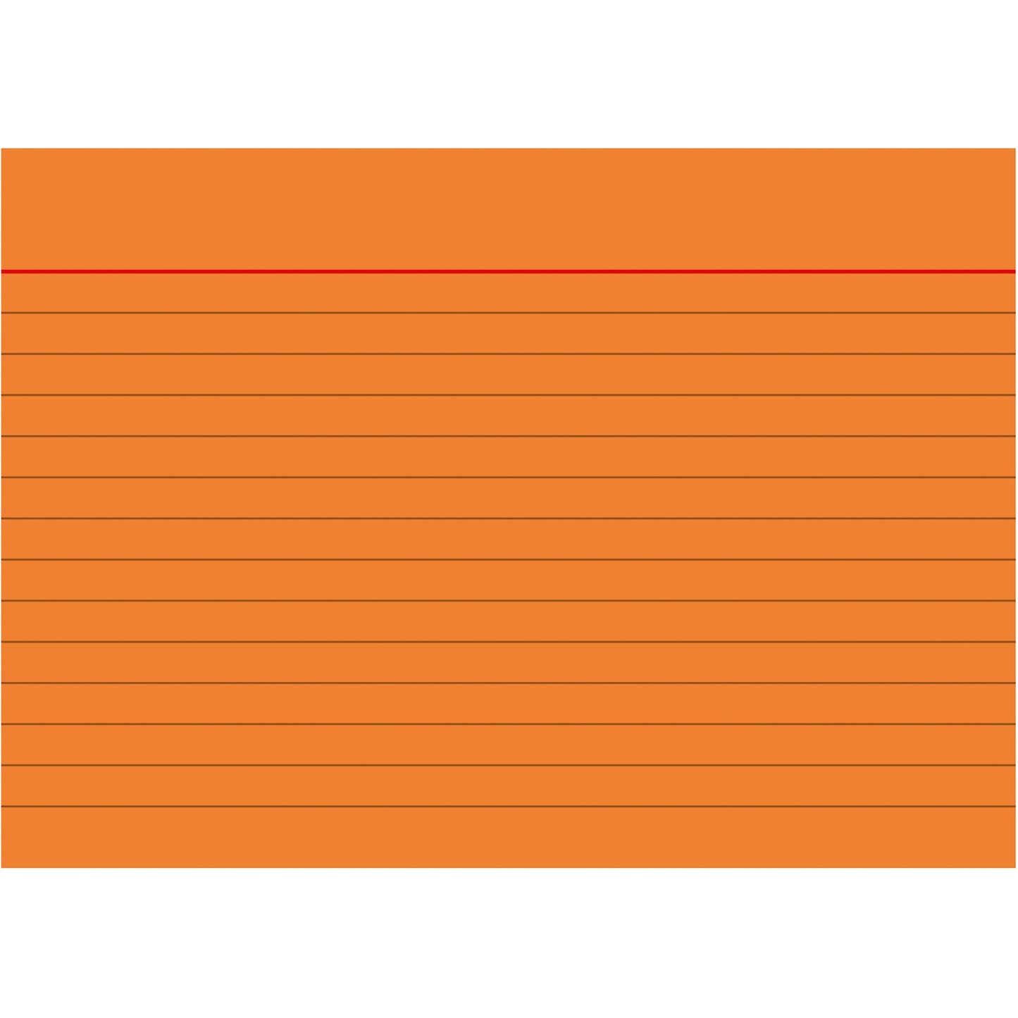 BRUNNEN Karteikarte DIN A6 quer liniert orange 100 St./Pack.