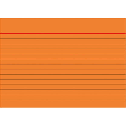BRUNNEN Karteikarte DIN A6 quer liniert orange 100 St./Pack.