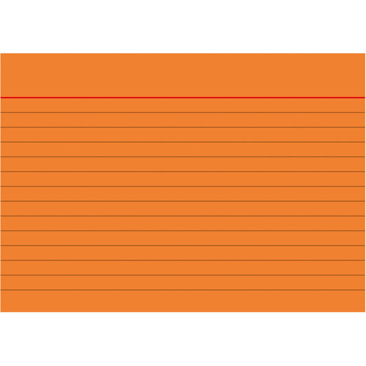 BRUNNEN Karteikarte DIN A6 quer liniert orange 100 St./Pack.