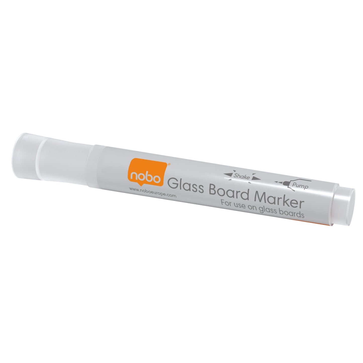 Nobo® Glasboardmarker 3mm weiß Rundspitze 4 St./Pack.