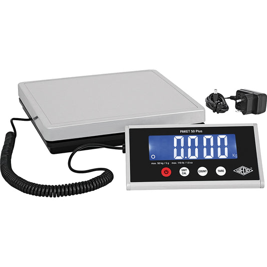 WEDO® Paketwaage PAKET 50 Plus 5 g - 50kg mit Netzanschluss