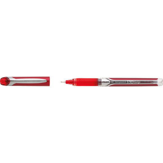 PILOT Tintenroller Hi-Tecpoint V10 Grip 0,6mm rot Rundspitze nicht dokumentenecht