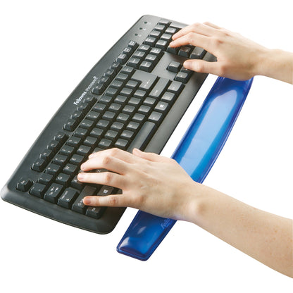 Fellowes® Handgelenkauflage CrystalsT Gel 47,15 x 1,59 x 5,87 cm (B x H x T) nicht antistatisch Kunststoff blau