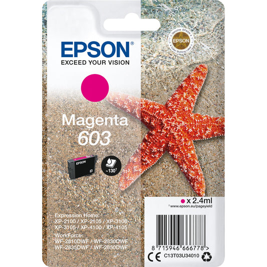 Epson Tintenpatrone Originalzubehör 603 ca. 150 Seiten magenta 2,4ml