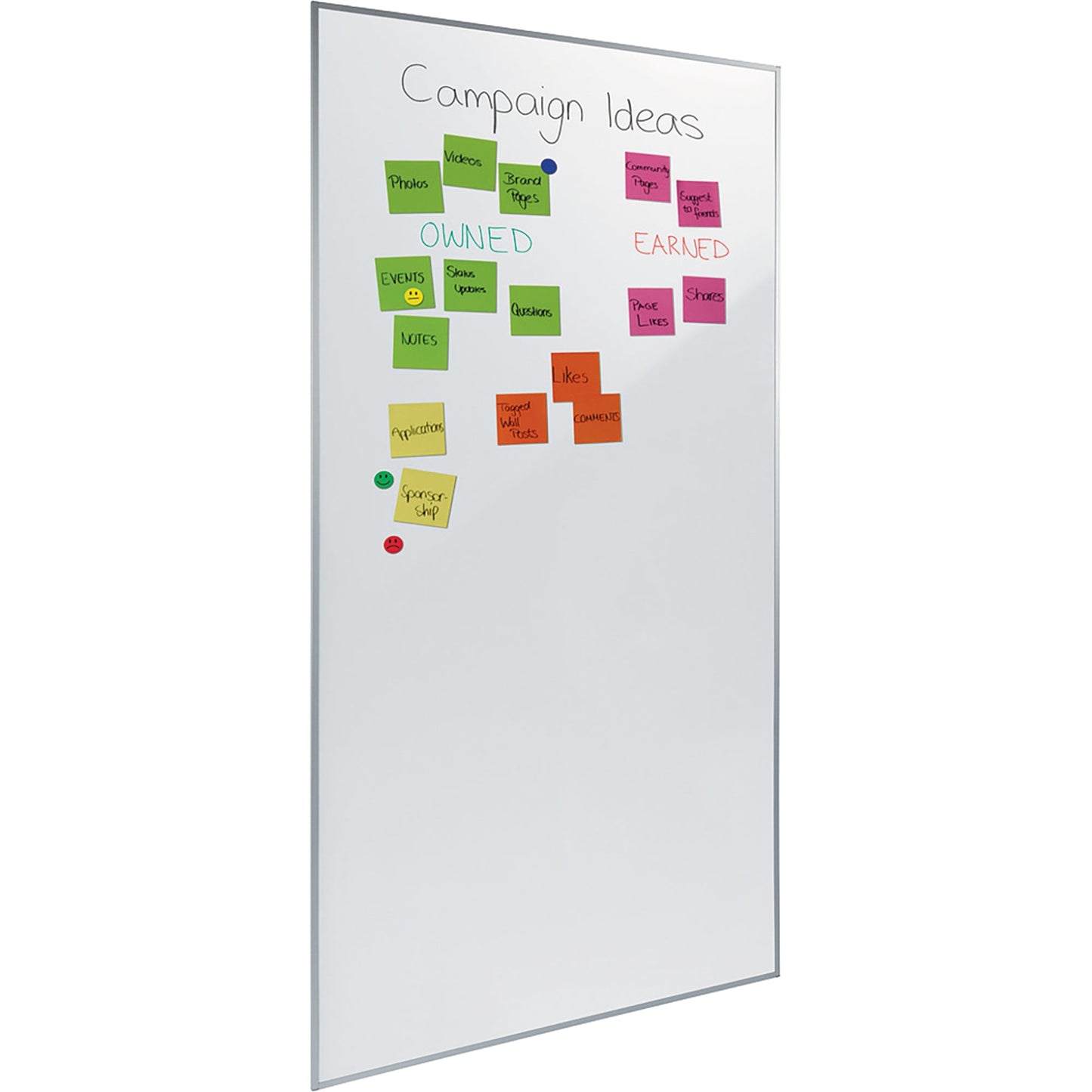 SIGEL Whiteboard Meet up Maße der Oberfläche: 90 x 180 cm (B x H) Tafel magnethaftend beidseitig beschreibbar Metall weiß