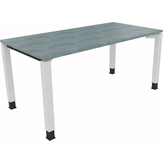 Schreibtisch all in one Maße: 1.600 x 680-820 x 800 mm (B x H x T) Holz beton hell