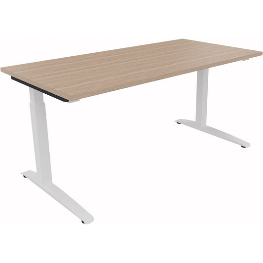 Schreibtisch all in one Maße: 1.600 x 650-850 x 800 mm (B x H x T) Holz eiche natur