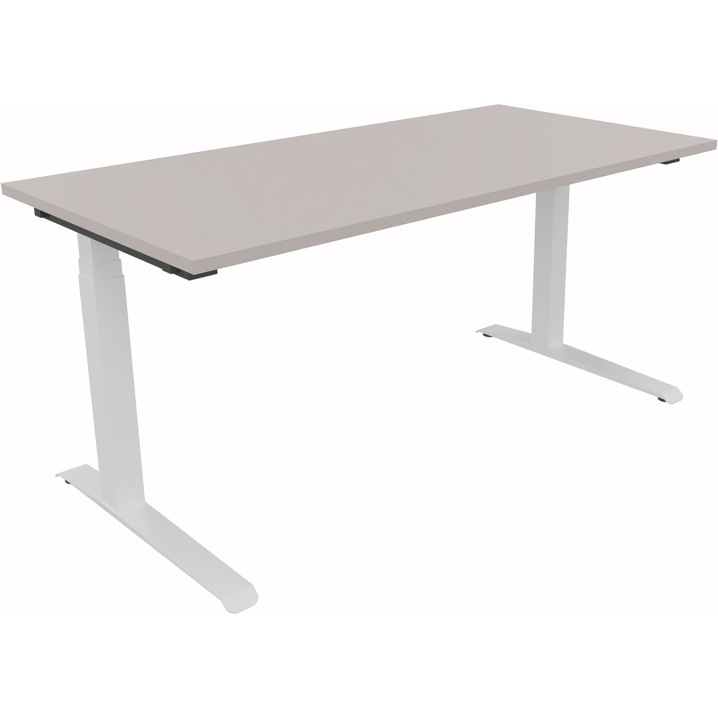 Schreibtisch all in one Maße: 1.600 x 645-1.275 x 800 mm (B x H x T) Holz lichtgrau
