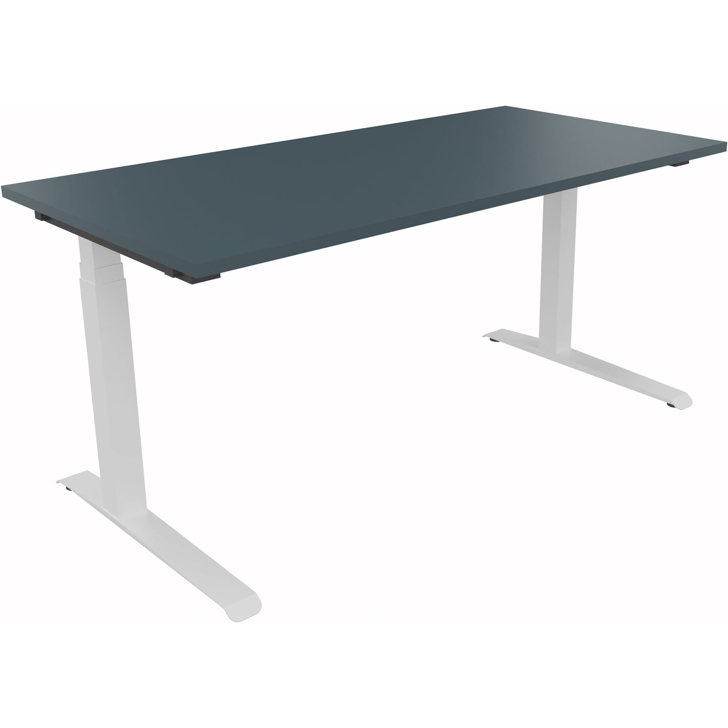 Schreibtisch all in one Maße: 1.600 x 645-1.275 x 800 mm (B x H x T) Holz lavagrau