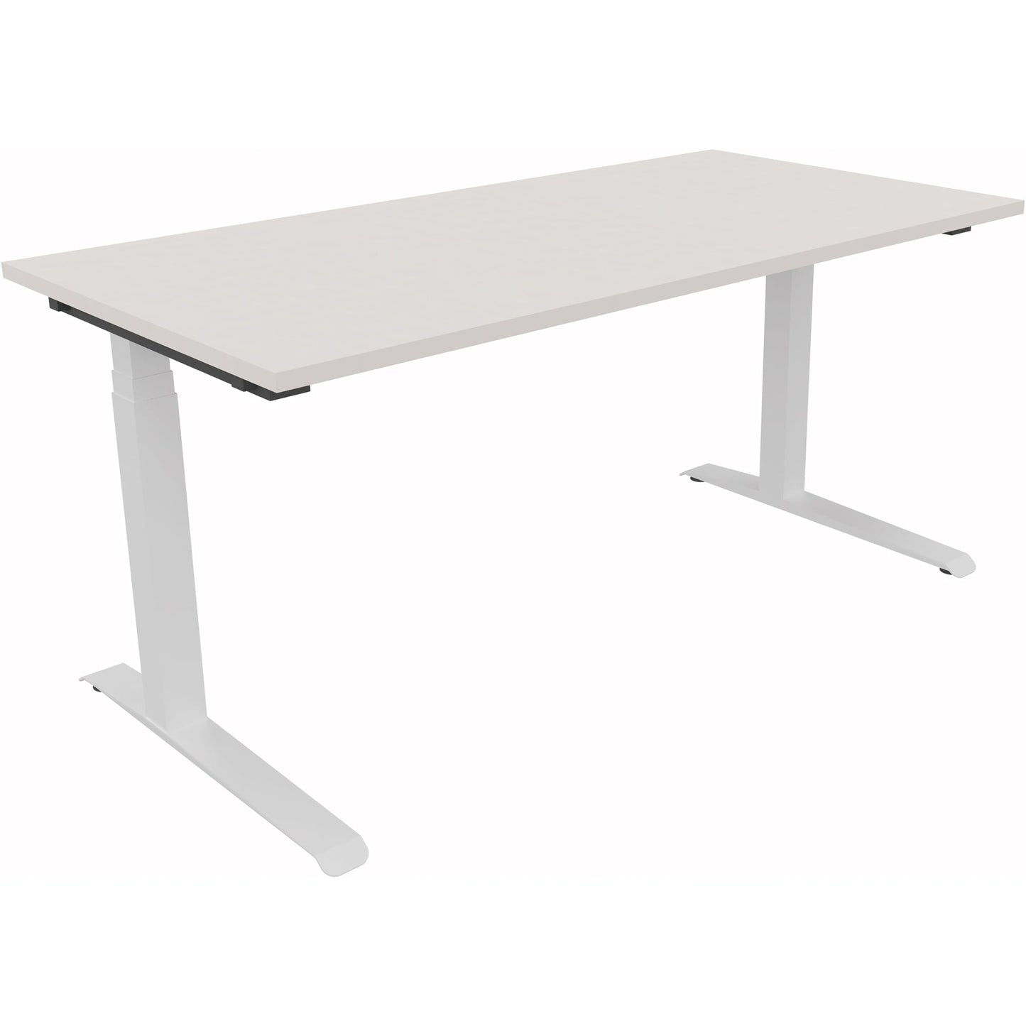 Schreibtisch all in one Maße: 1.600 x 645-1.275 x 800 mm (B x H x T) Holz diamantweiß