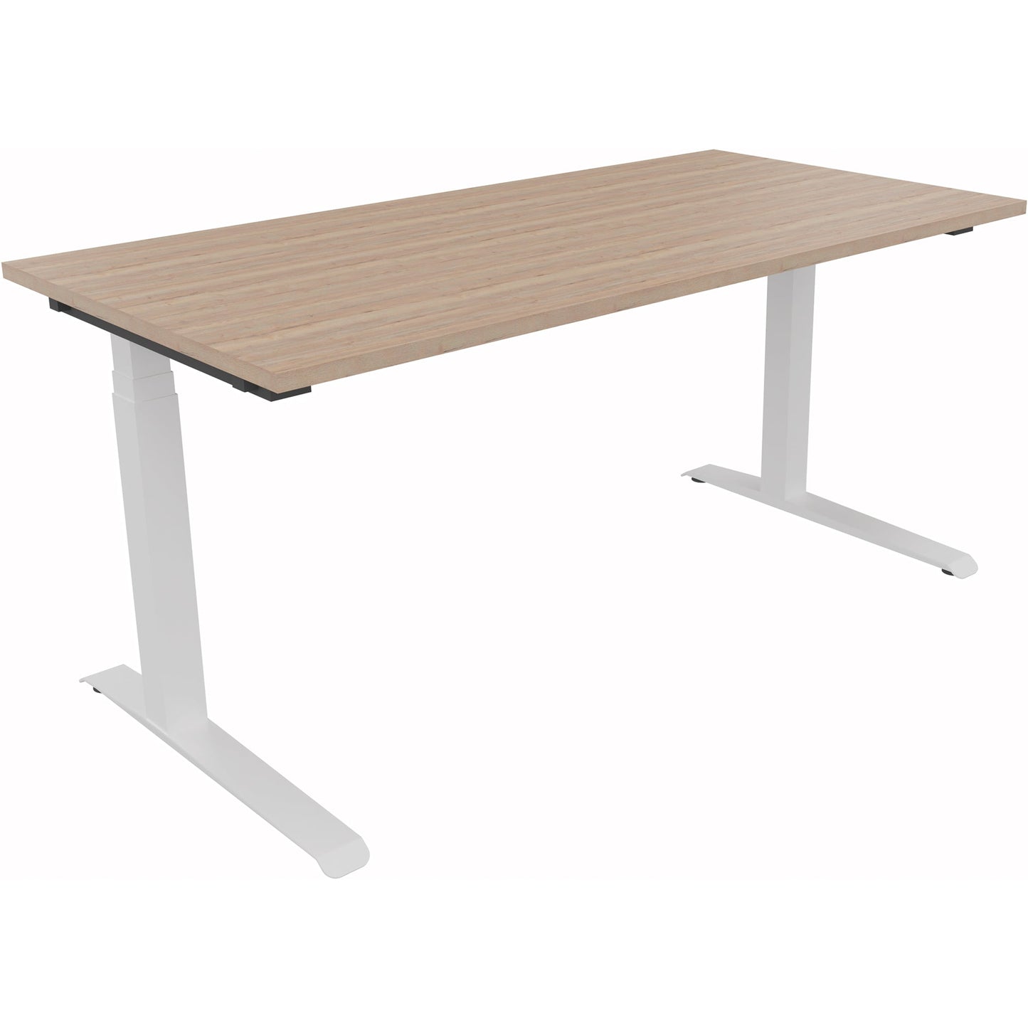 Schreibtisch all in one Maße: 1.600 x 645-1.275 x 800 mm (B x H x T) Holz eiche natur