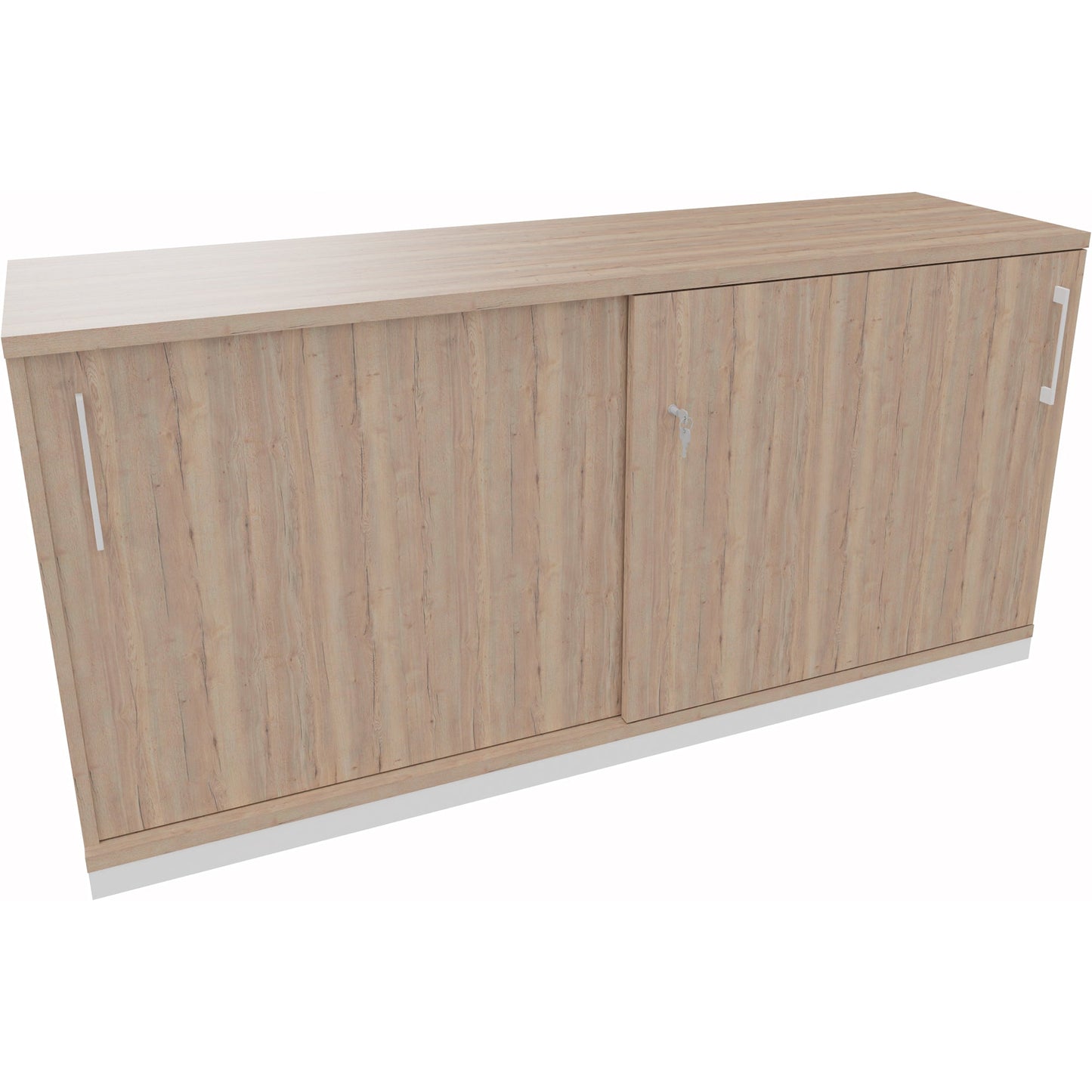 Schiebetürenschrank endless 1.600 x 781 x 442 mm (B x H x T) 2 Fachböden Holz eiche natur