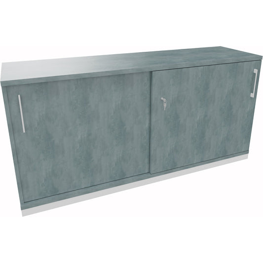 Schiebetürenschrank endless 1.600 x 781 x 442 mm (B x H x T) 2 Fachböden Holz beton hell