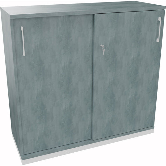 Schiebetürenschrank endless 1.200 x 1.133 x 442 mm (B x H x T) 4 Fachböden Holz beton hell