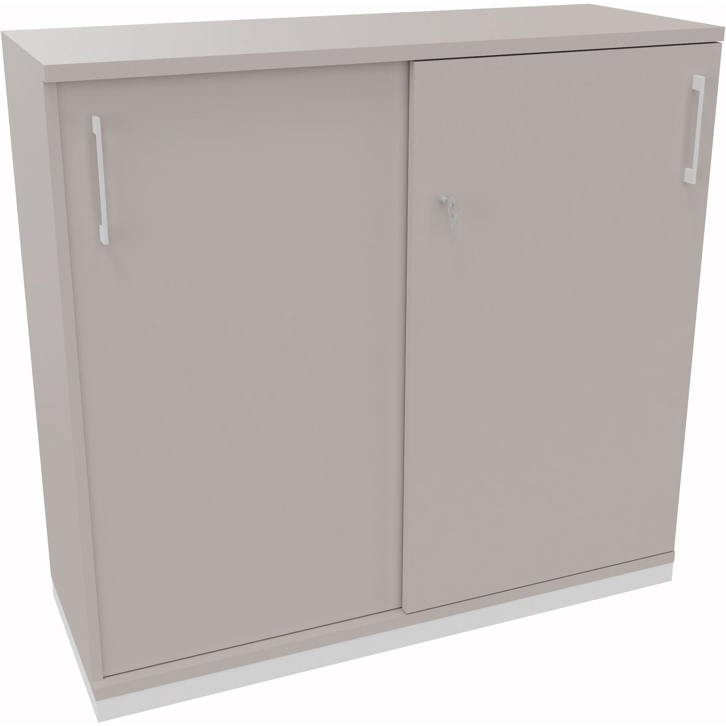 Schiebetürenschrank endless 1.200 x 1.133 x 442 mm (B x H x T) 4 Fachböden Holz lichtgrau