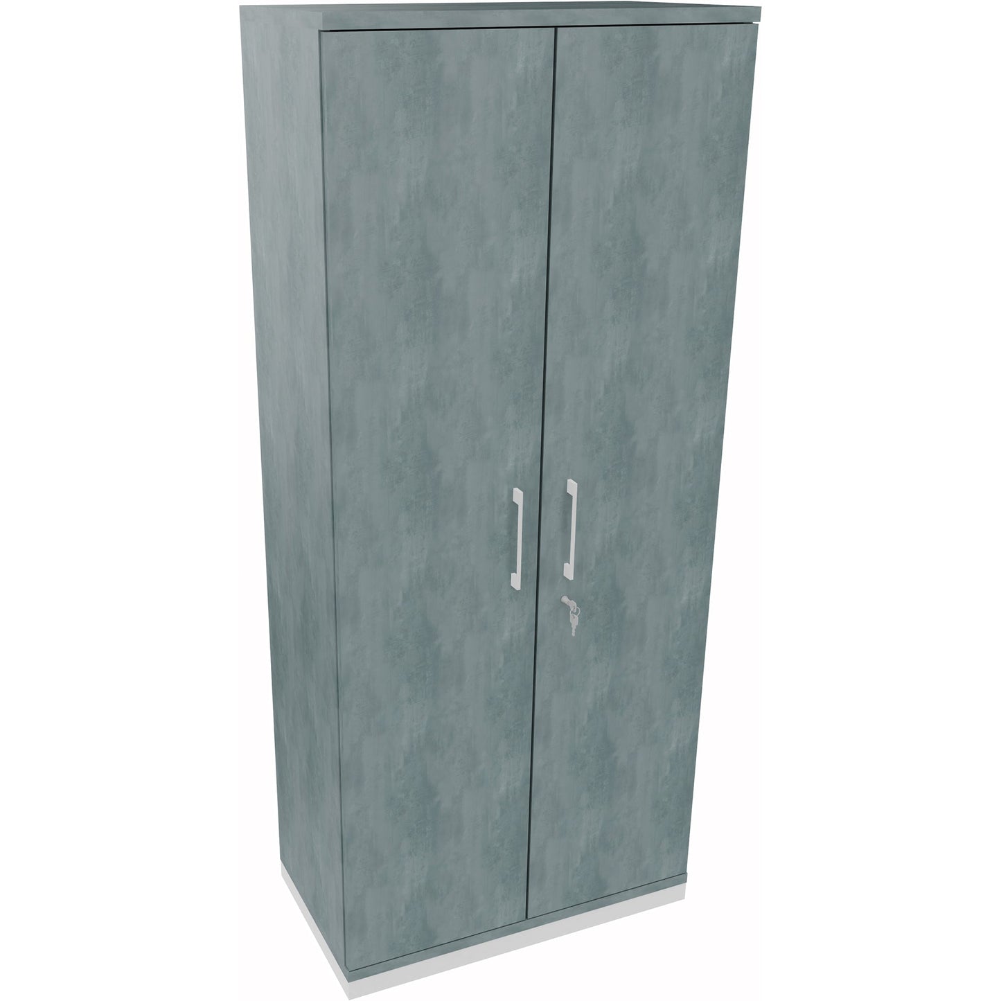 Flügeltürenschrank endless 800 x 1.869 x 442 mm (B x H x T) 4 Fachböden Holz Farbe: beton hell verkehrsweiß