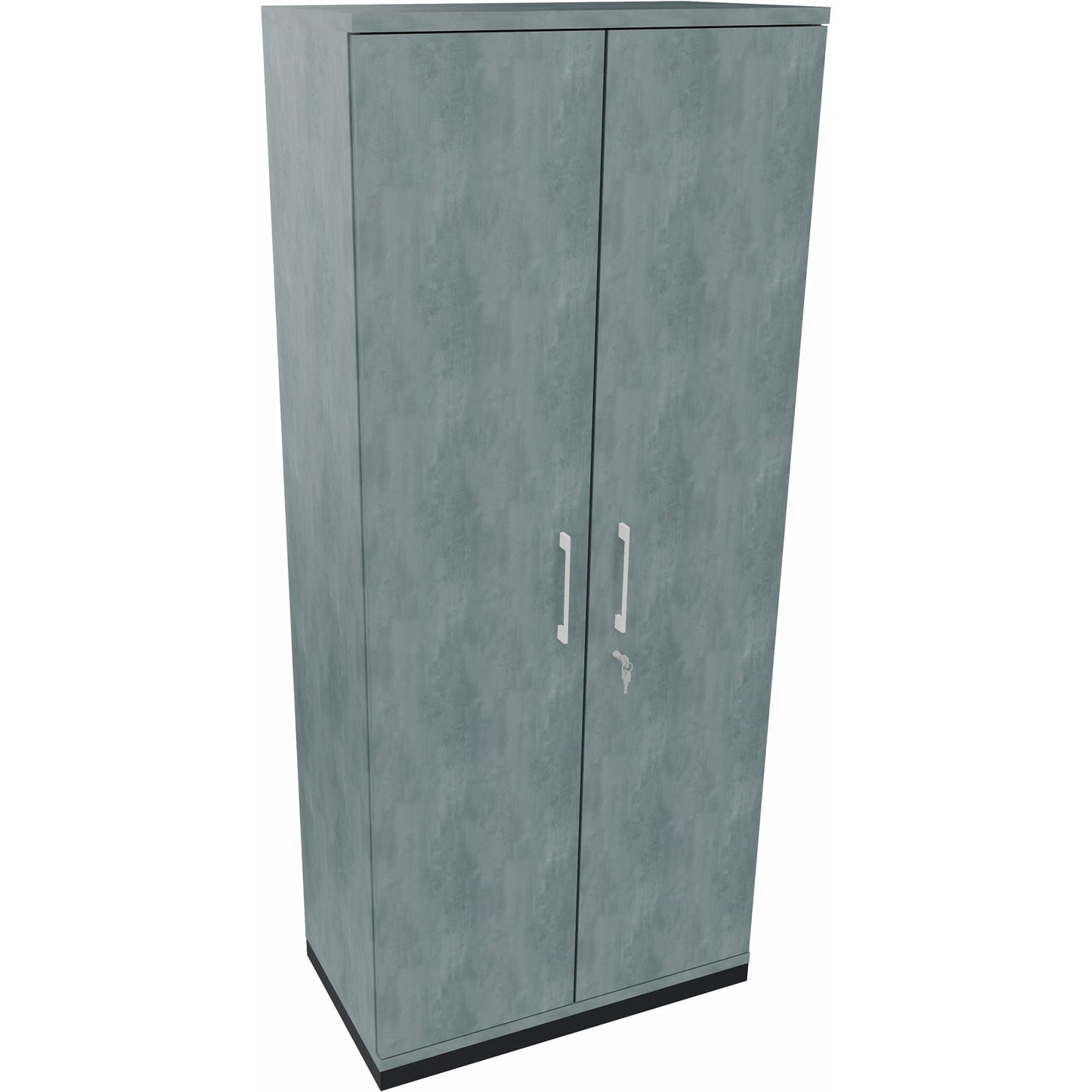 Flügeltürenschrank endless 800 x 1.869 x 442 mm (B x H x T) 4 Fachböden Holz Farbe: beton hell anthrazit metallic