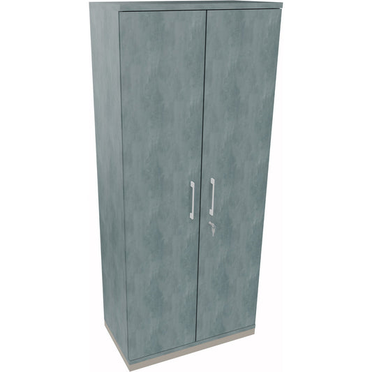 Flügeltürenschrank endless 800 x 1.869 x 442 mm (B x H x T) 4 Fachböden Holz Farbe: beton hell silberaluminium