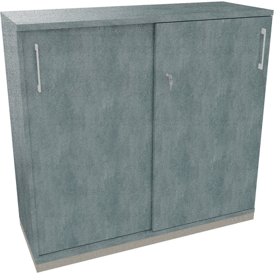 Schiebetürenschrank endless 1.200 x 1.133 x 442 mm (B x H x T) 4 Fachböden Holz beton hell