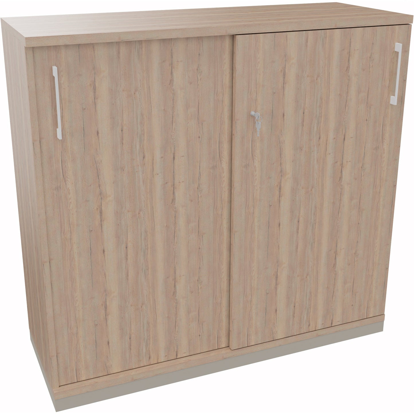 Schiebetürenschrank endless 1.200 x 1.133 x 442 mm (B x H x T) 4 Fachböden Holz eiche natur
