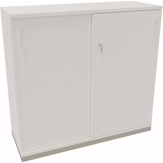Schiebetürenschrank endless 1.200 x 1.133 x 442 mm (B x H x T) 4 Fachböden Holz diamantweiß