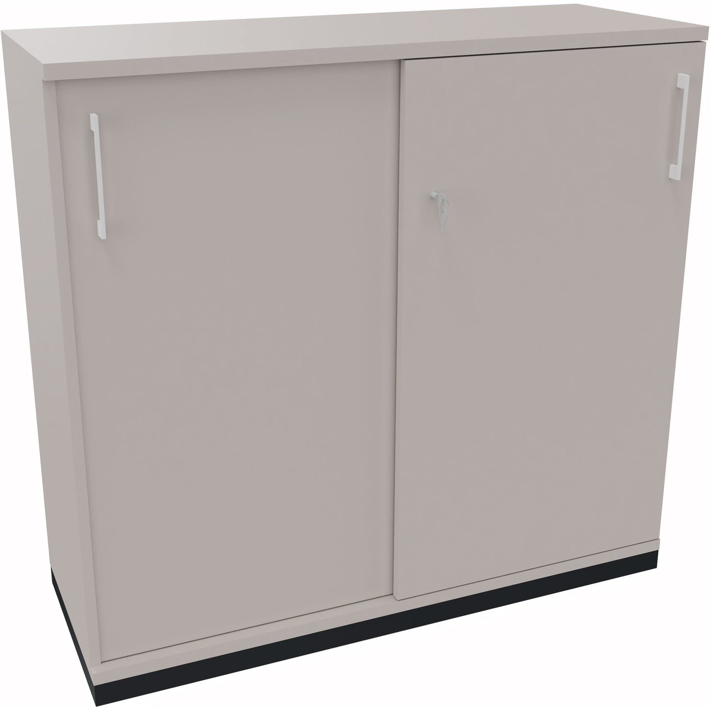Schiebetürenschrank endless 1.200 x 1.133 x 442 mm (B x H x T) 4 Fachböden Holz lichtgrau