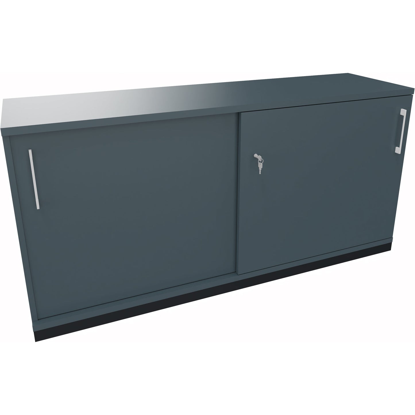 Schiebetürenschrank endless 1.600 x 781 x 442 mm (B x H x T) 2 Fachböden Holz lavagrau