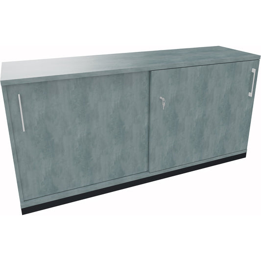 Schiebetürenschrank endless 1.600 x 781 x 442 mm (B x H x T) 2 Fachböden Holz beton hell