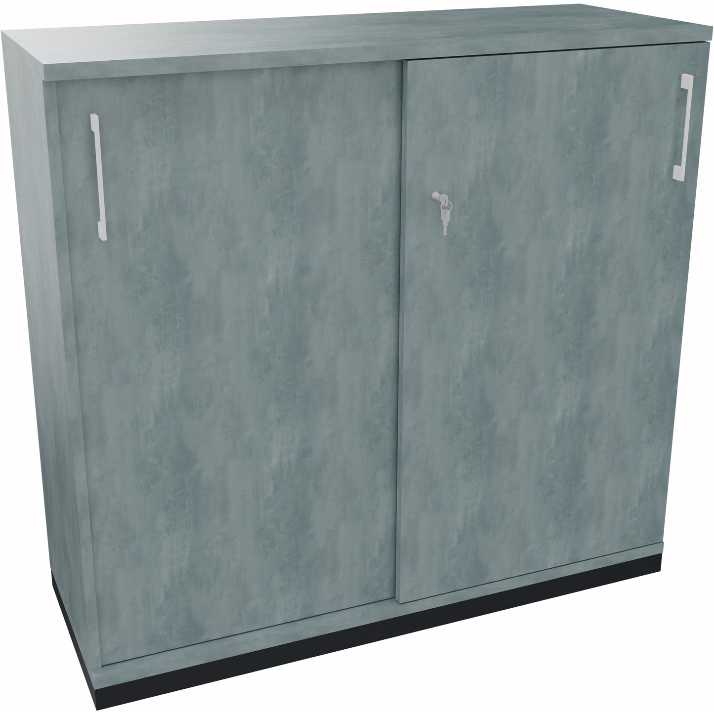 Schiebetürenschrank endless 1.200 x 1.133 x 442 mm (B x H x T) 4 Fachböden Holz beton hell