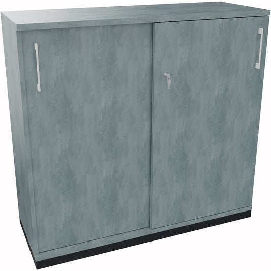 Schiebetürenschrank endless 1.200 x 1.133 x 442 mm (B x H x T) 4 Fachböden Holz beton hell