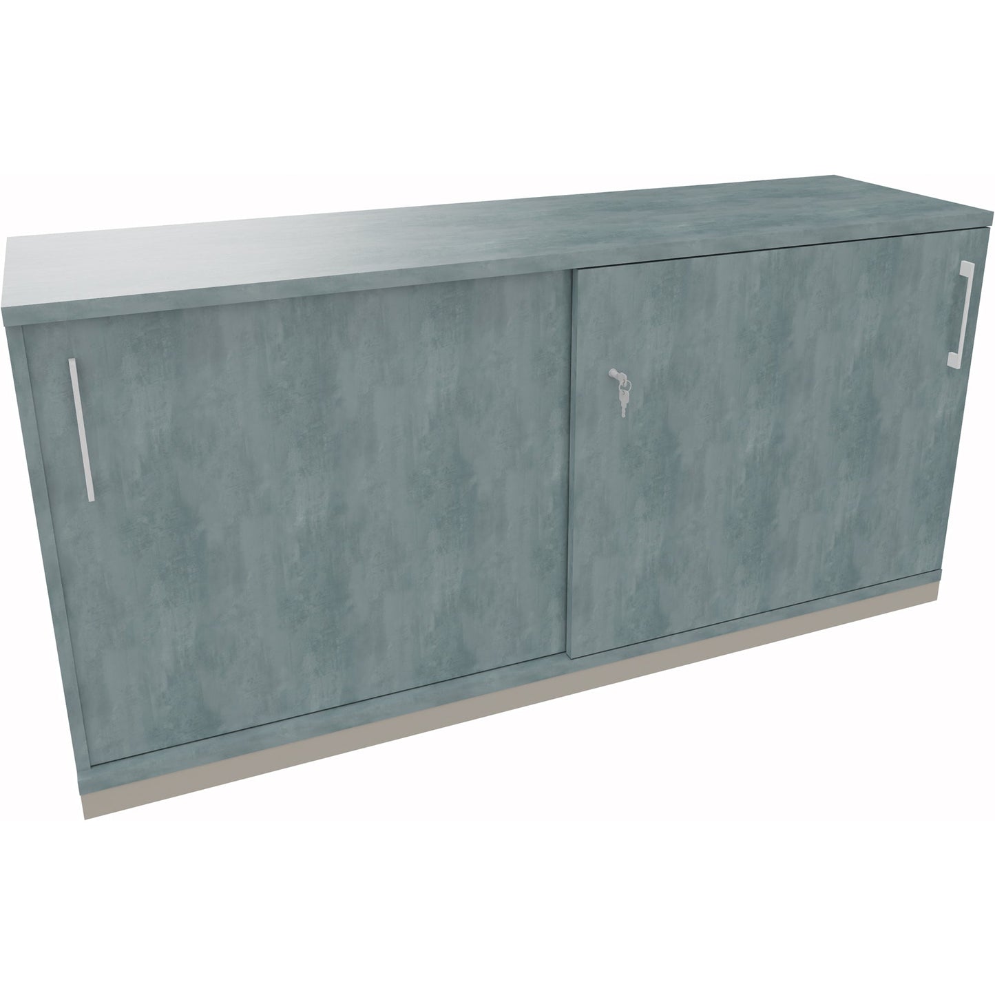 Schiebetürenschrank endless 1.600 x 781 x 442 mm (B x H x T) 2 Fachböden Holz beton hell