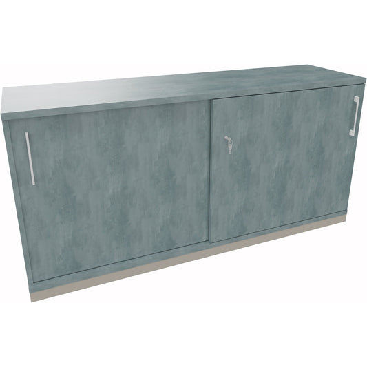 Schiebetürenschrank endless 1.600 x 781 x 442 mm (B x H x T) 2 Fachböden Holz beton hell
